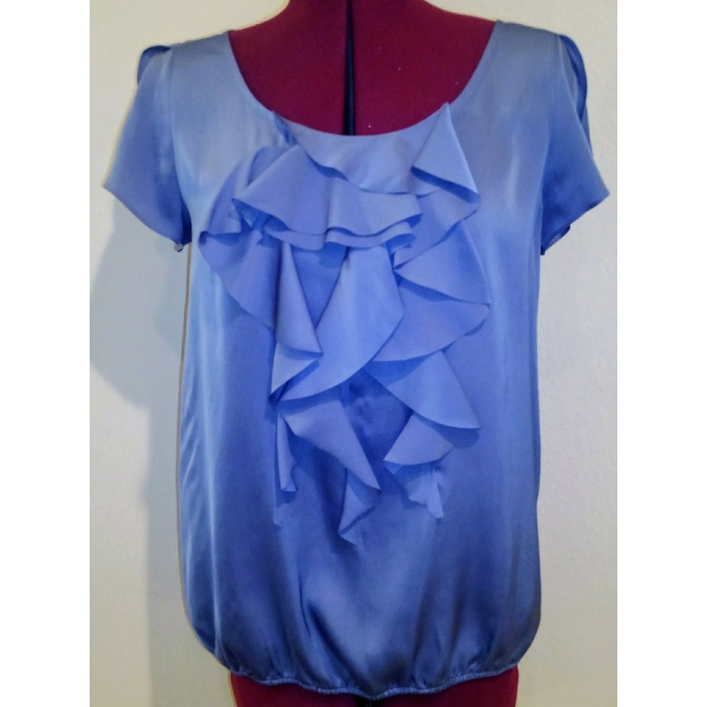 LOFT satin flutter blouse